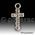 Diamante Cross T-063 with single row of crystal clear diamantes with a loop and flat on back. Perfect for Baptisms, Communions and other religious events.