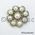 Pearl Trim | Ivory Pearl Flower with 9 faux pearls | PaperSource