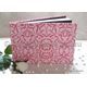 Journal A5 | Flocked Filigree with Pink pattern on pink handmade paper. 50 blank smooth white pages with hard cover | PaperSource Journal A5 | Flocked Filigree with Pink pattern on pink handmade paper. 50 blank smooth white pages with hard cover | PaperSource